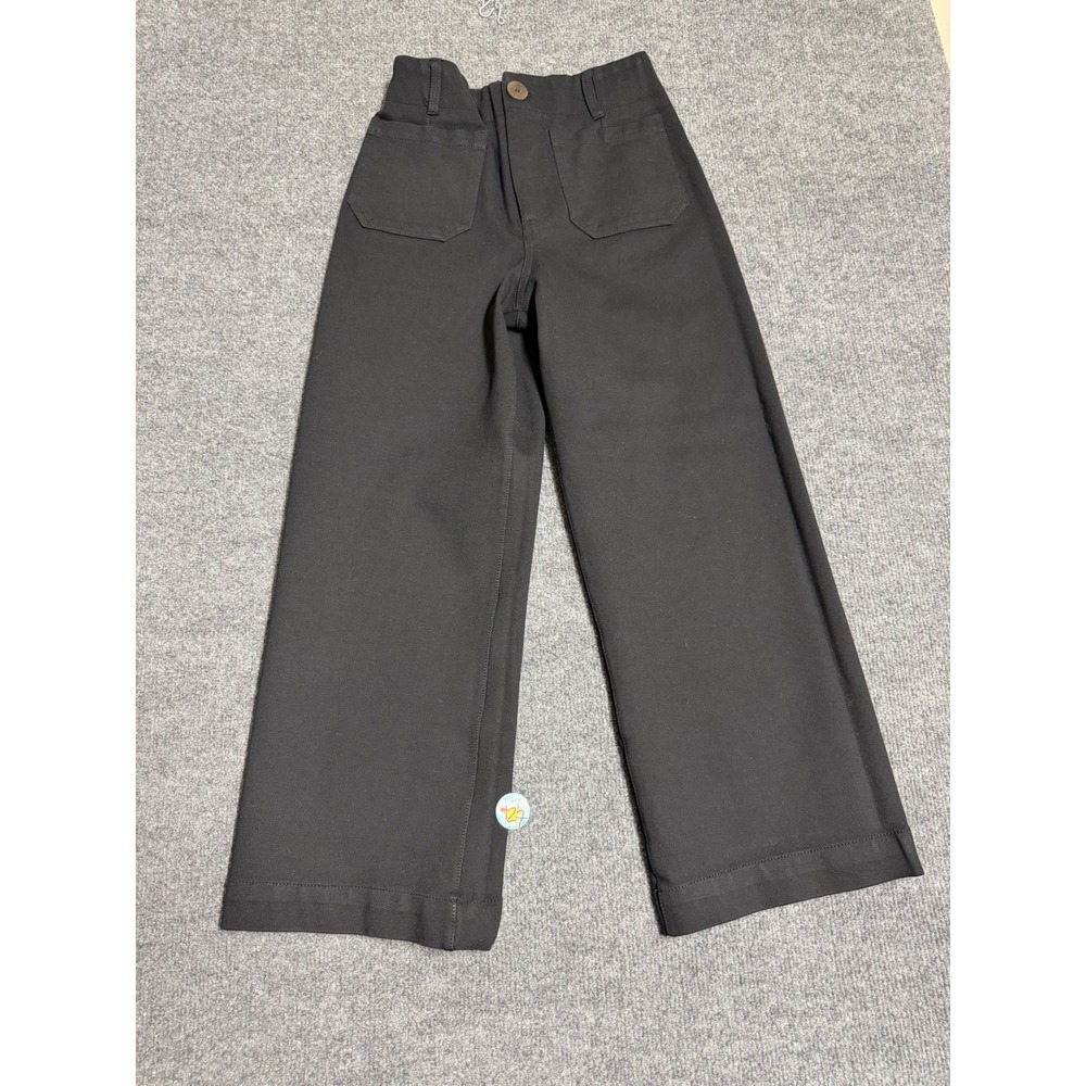 Bohme black high-rise wide-leg cropped utility pants Size XS